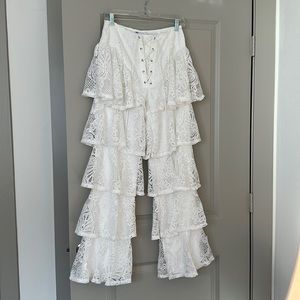 Asos lace ruffle pants